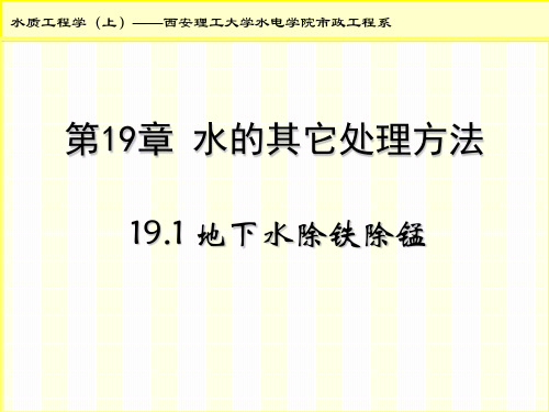 8 地下水除铁除锰分解