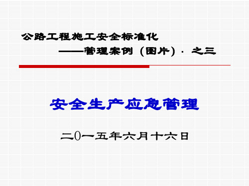 安全生产应急管理(PPT)