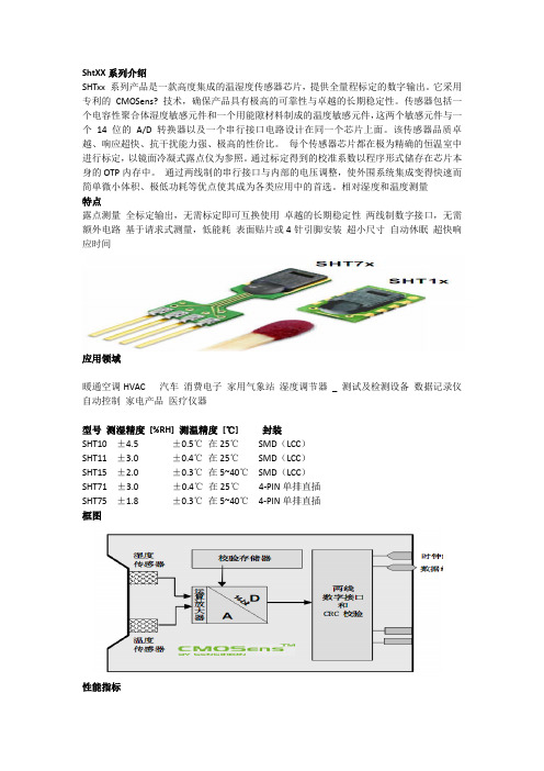 ShtXX系列介绍