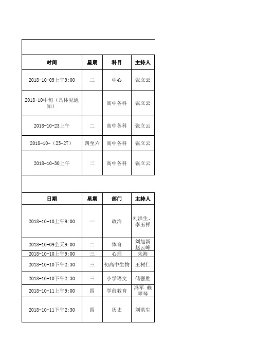 活动安排