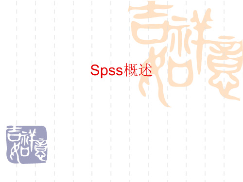 spss概述及基本知识解析