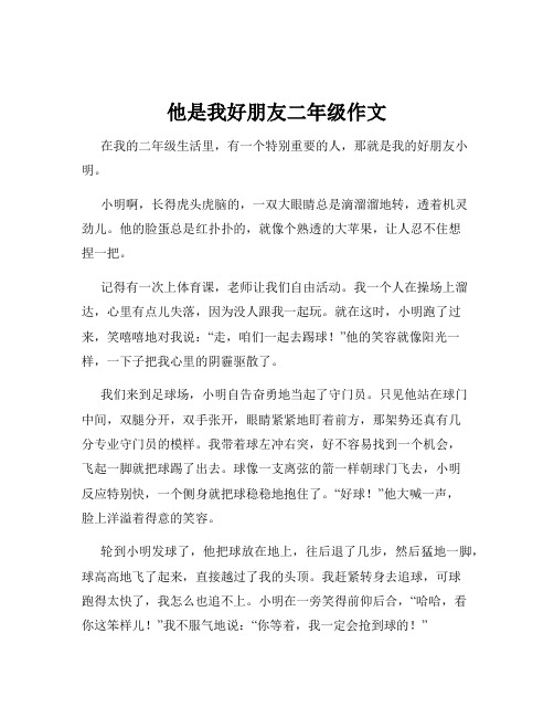 他是我好朋友二年级作文