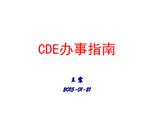 CDE办事指南