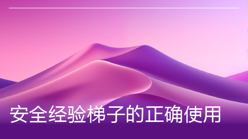 安全经验梯子的正确使用