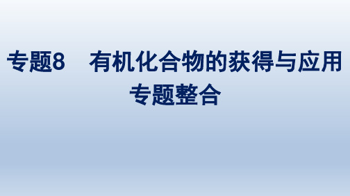 苏教版高中化学必修第二册精品课件 专题8 有机化合物的获得与应用 专题整合