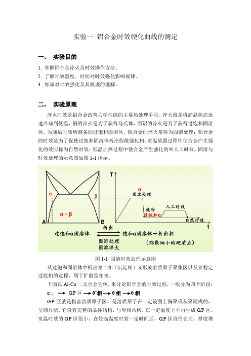 实验二十五   铝合金时效硬化曲线的测定