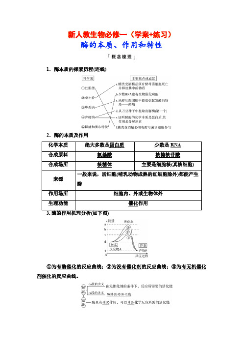 新人教生物必修一(学案+练习)酶的本质