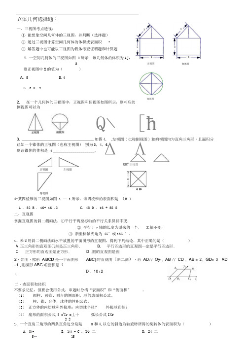 高中数学立体几何常考证明题汇总