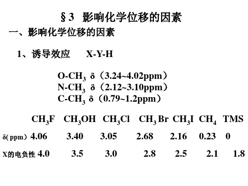 影响化学位移的因素