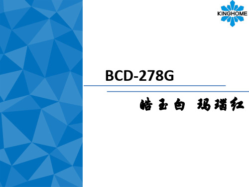 晶弘冰箱产品课件-bcd-278g上市指引5.20