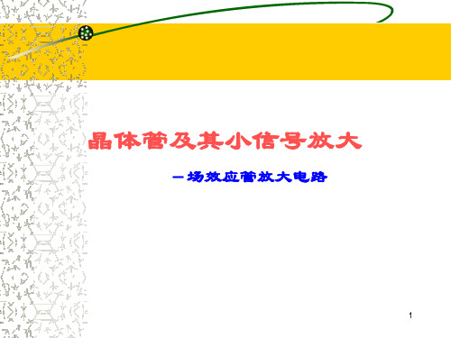 晶体管及其小信号放大场效应管放大电路专题知识