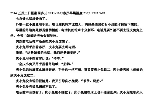 《庆兔兔日记》2514小九尿裤子了