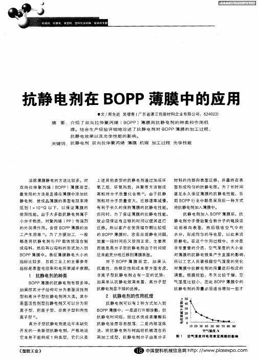 抗静电剂在BOPP薄膜中的应用