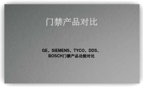 GE、SIEMENS、TYCO、DDS、BOSCH门禁系统对比