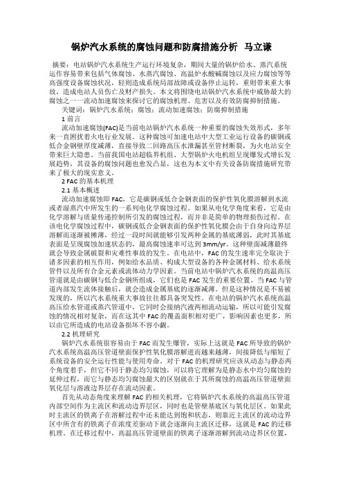 锅炉汽水系统的腐蚀问题和防腐措施分析   马立谦