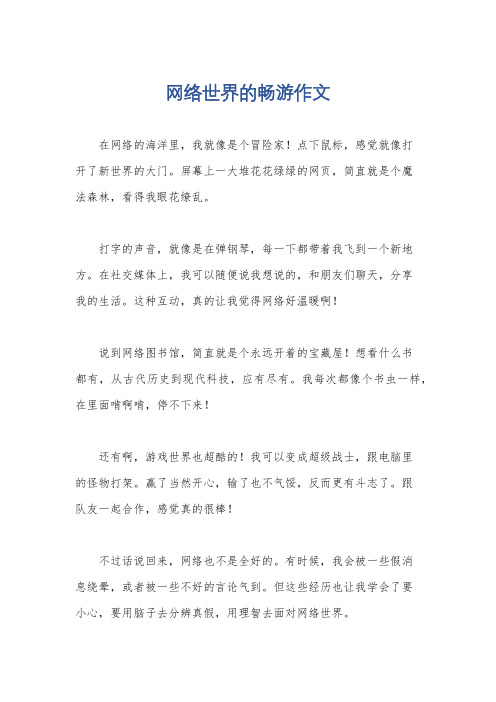 网络世界的畅游作文