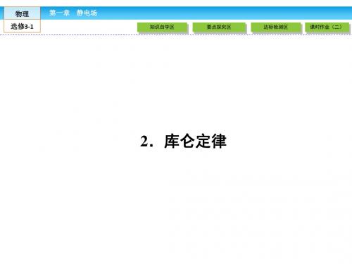 2018-2019高中同步新课标高中物理人教版选修3-1课件：第一章 静电场1.2