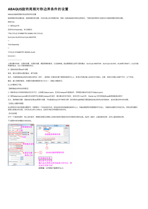 ABAQUS旋转周期对称边界条件的设置