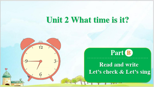 四年级下册英语精品ppt-Unit 2 What time is it？ Part B Read a