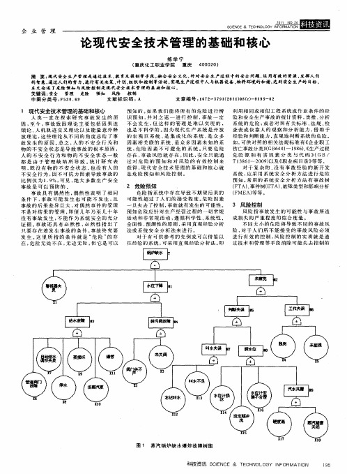 论现代安全技术管理的基础和核心