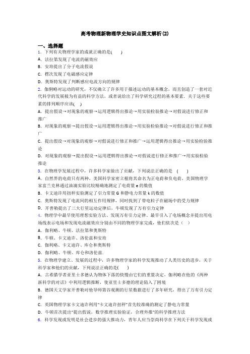 高考物理新物理学史知识点图文解析(2)