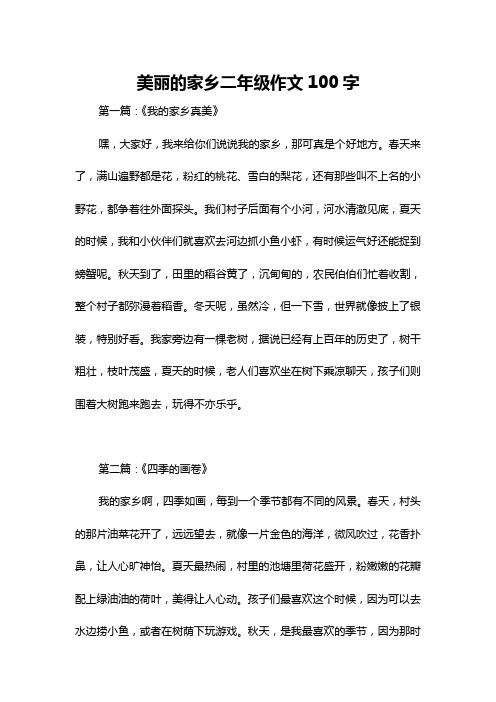 美丽的家乡二年级作文100字