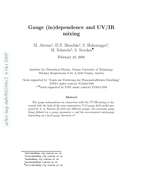 Gauge (in)dependence and UVIR mixing