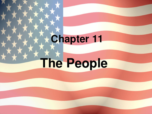 Chapter 11 英美文化概况 美国 people