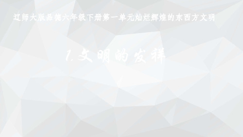 辽师大版思品与社会六下1.1文明的发祥PPT课件3