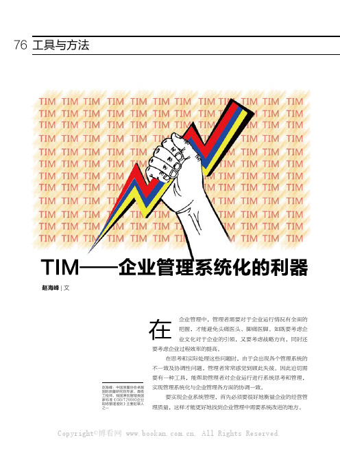 TIM—企业管理系统化的利器