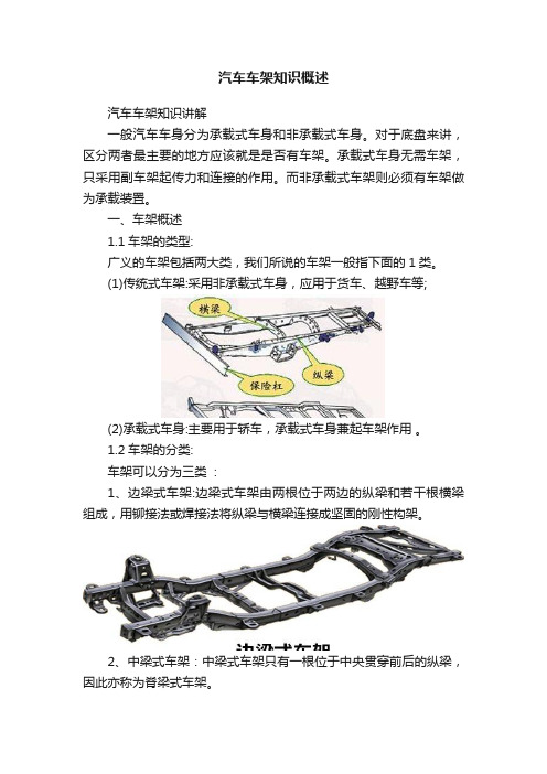 汽车车架知识概述