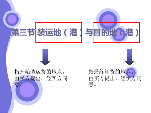 第三节 装运地(港)与目的地(港)