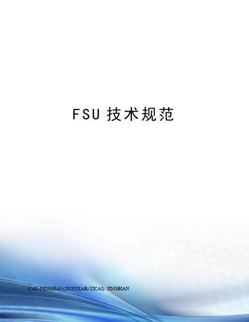 FSU技术规范