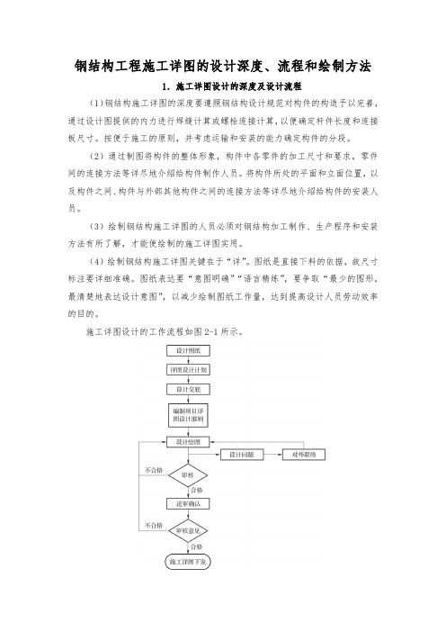 钢结构工程施工详图的设计深度、流程和绘制方法