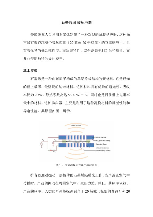 石墨烯薄膜扬声器