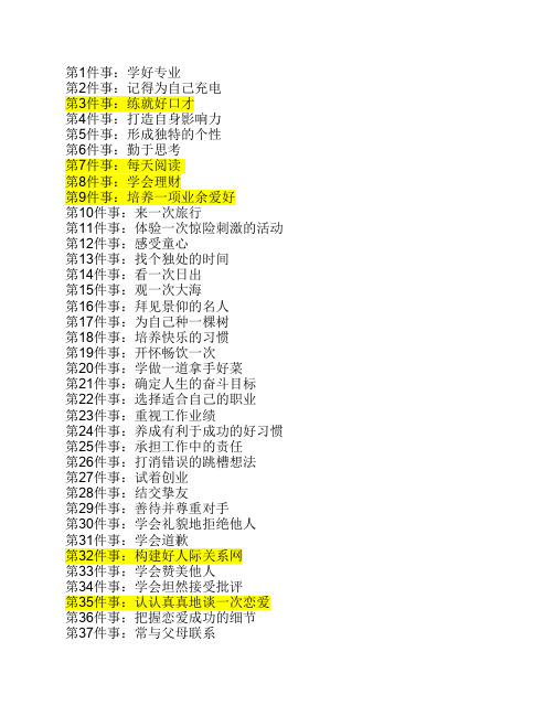 二十几岁男人要做的77件事