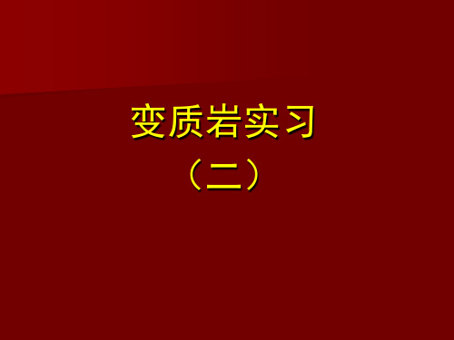 矿物岩石学-15-16变质岩实习-局部变质岩