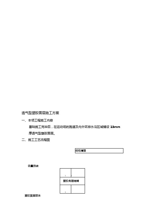 透气型塑胶面层施工