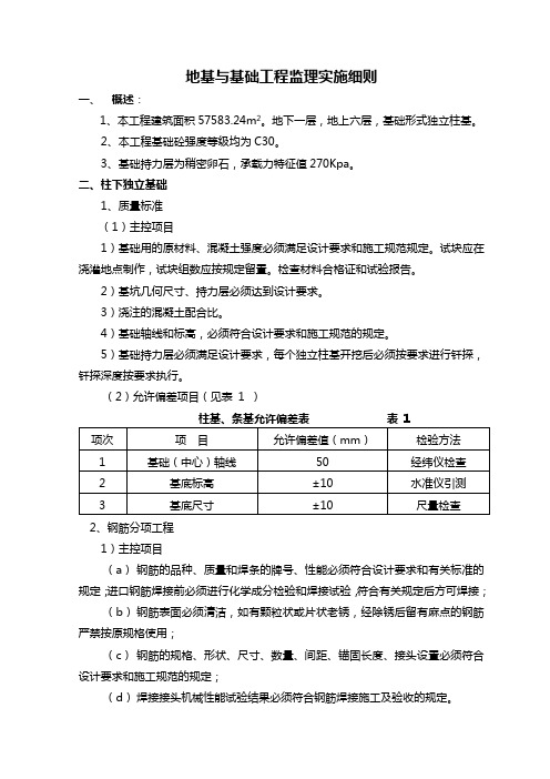 地基与基础工程监理实施细则