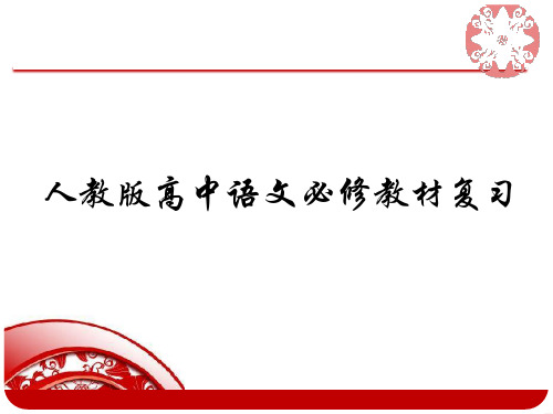 人教版高中语文必修教材复习必修一第1单元--高中教育精选演示课件.ppt