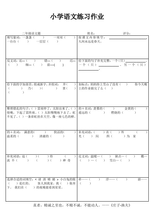 小学二年级语文自我提高I (54)