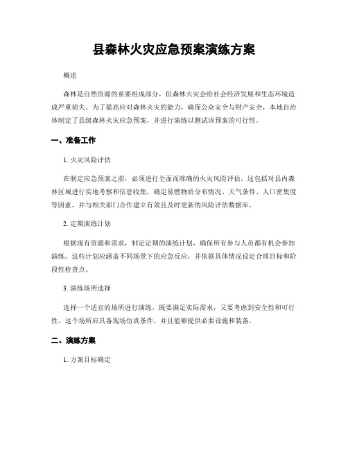 县森林火灾应急预案演练方案