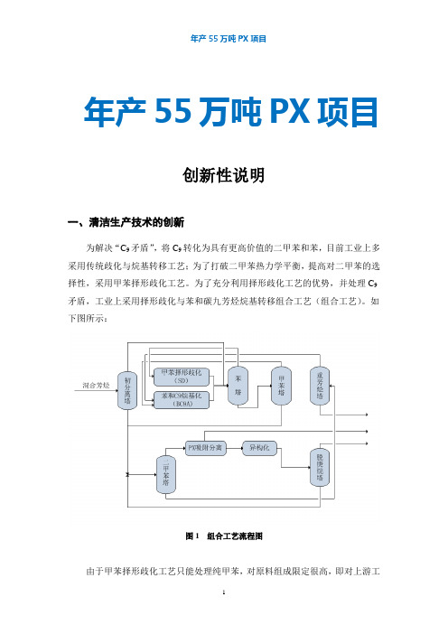 年产55万吨PX项目-创新性说明