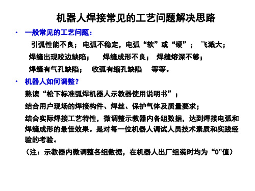 弧焊机器人焊接调试的常见问题解决方法