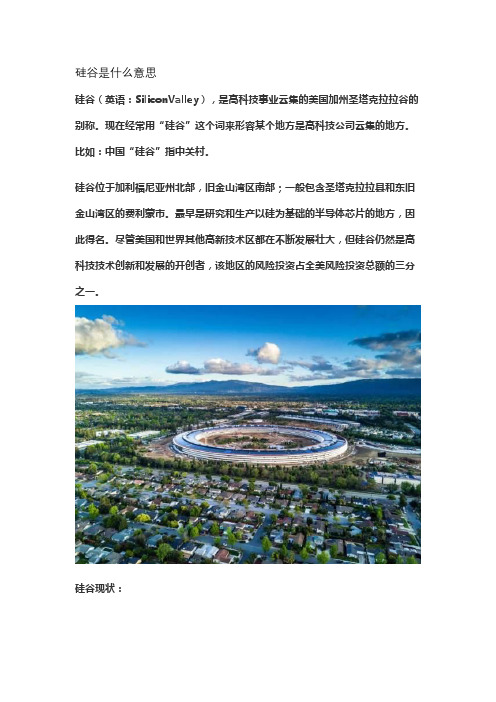 硅谷是什么意思