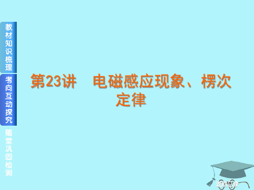 高考物理复习第23讲电磁感应现象楞次定律市赛课公开课一等奖省名师优质课获奖课件