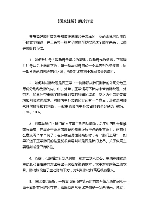 【图文注解】胸片判读