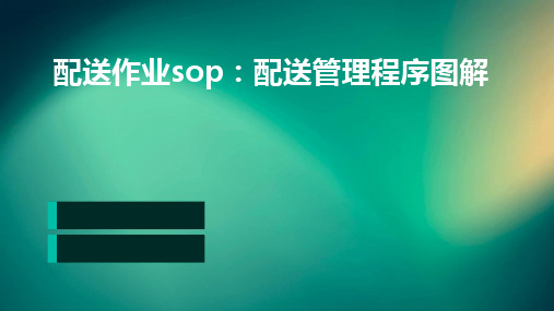 配送作业SOP：配送管理程序图解