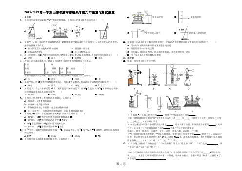 20182019第一学期山东省济南市砚泉学校九年级复习测试溶液-最新教育文档