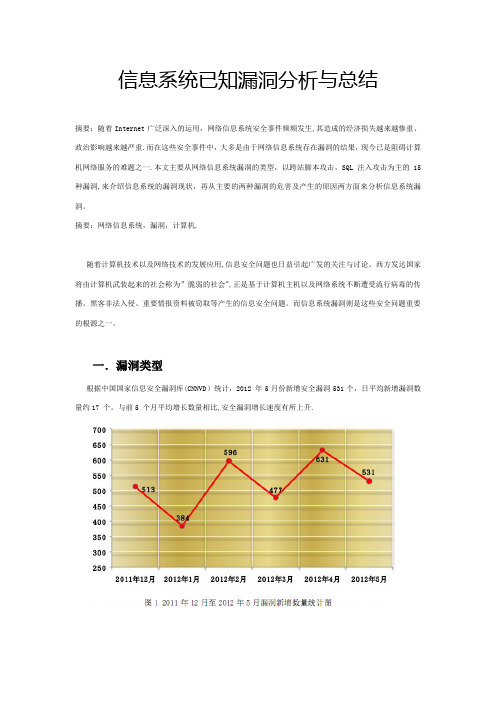 信息系统已知漏洞分析与总结